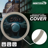 Montoya Steering Wheel Glove Cover Soft Grip Grey Leather Look Universal